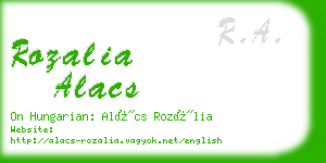 rozalia alacs business card